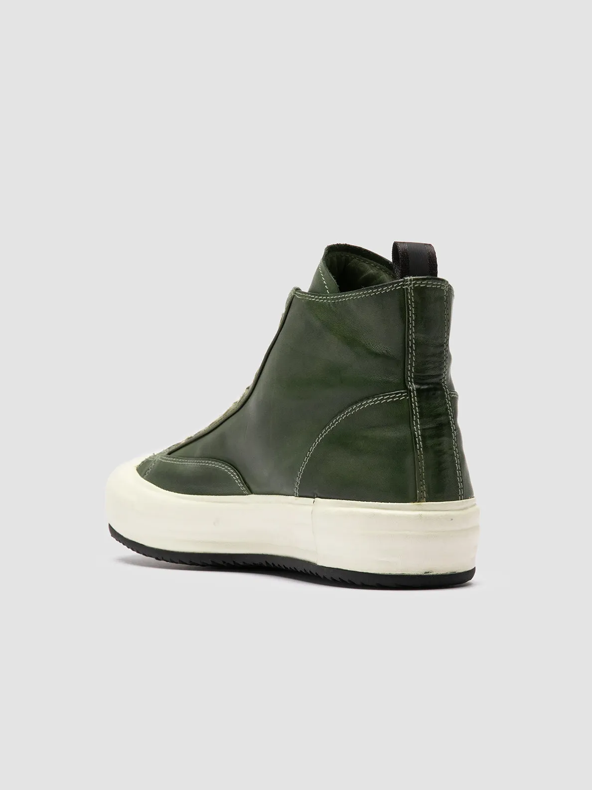 MES DD 002 - Green Leather Sneakers Versatile lining Designer Look