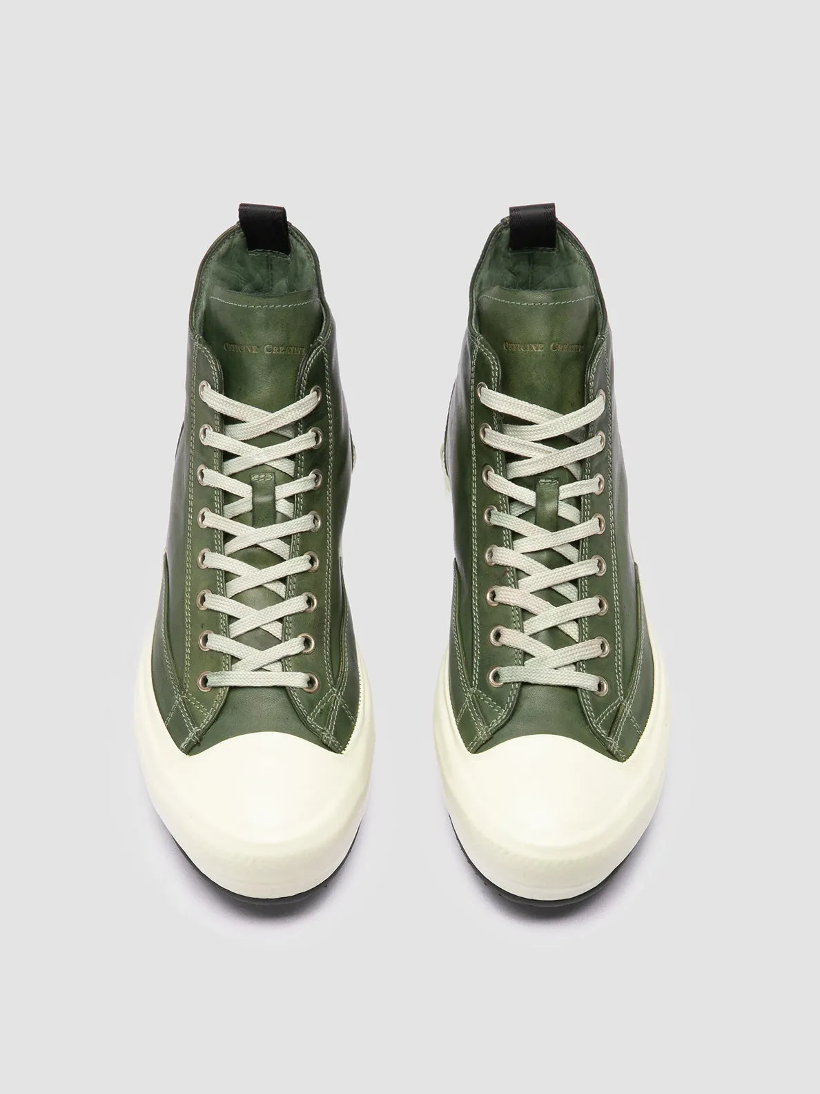 High Support MES DD 002 - Green Leather Sneakers