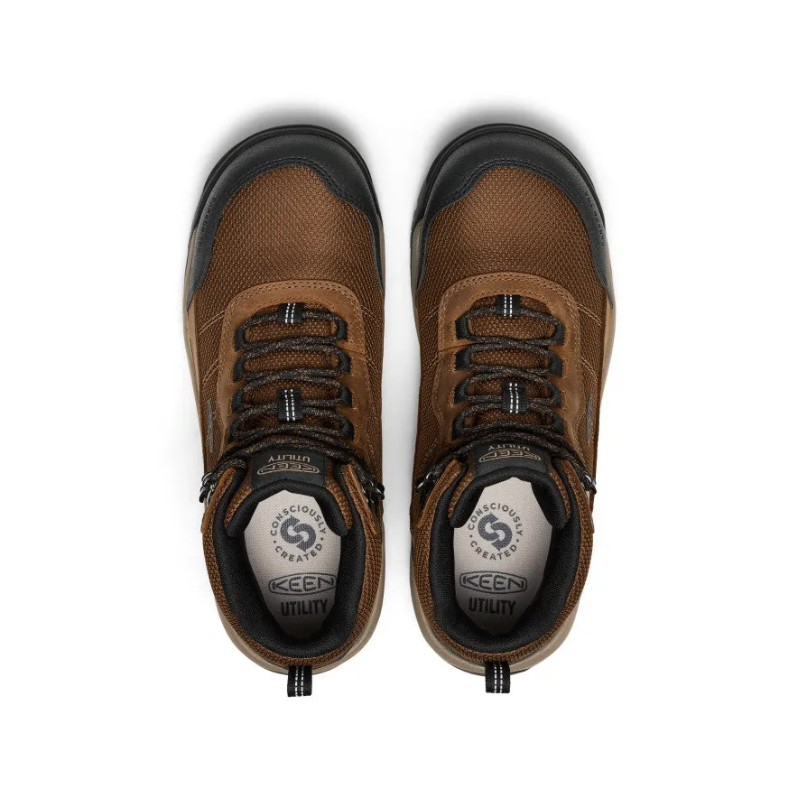 Men's Skokie Waterproof Work Boot (Carbon Toe)  |  Dark Earth/Black Summer Hike Warm Insulation