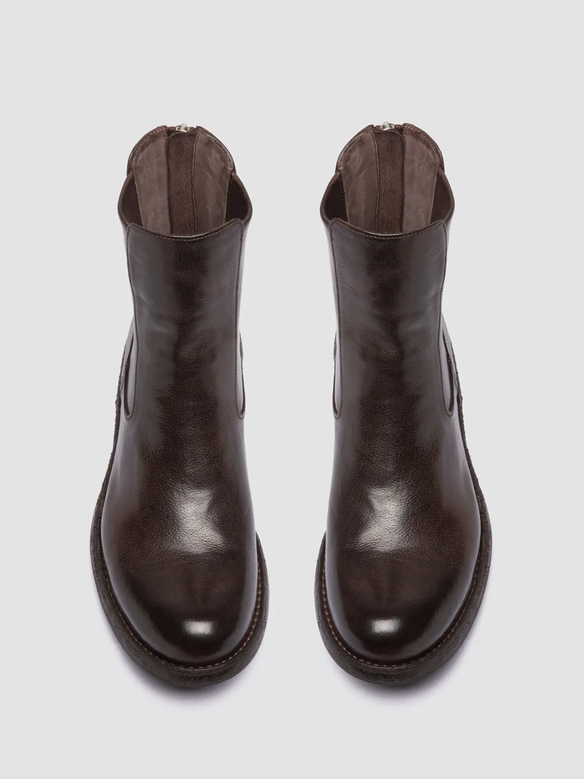 LEGRAND 229 - Brown Leather Zip Boots School Hike