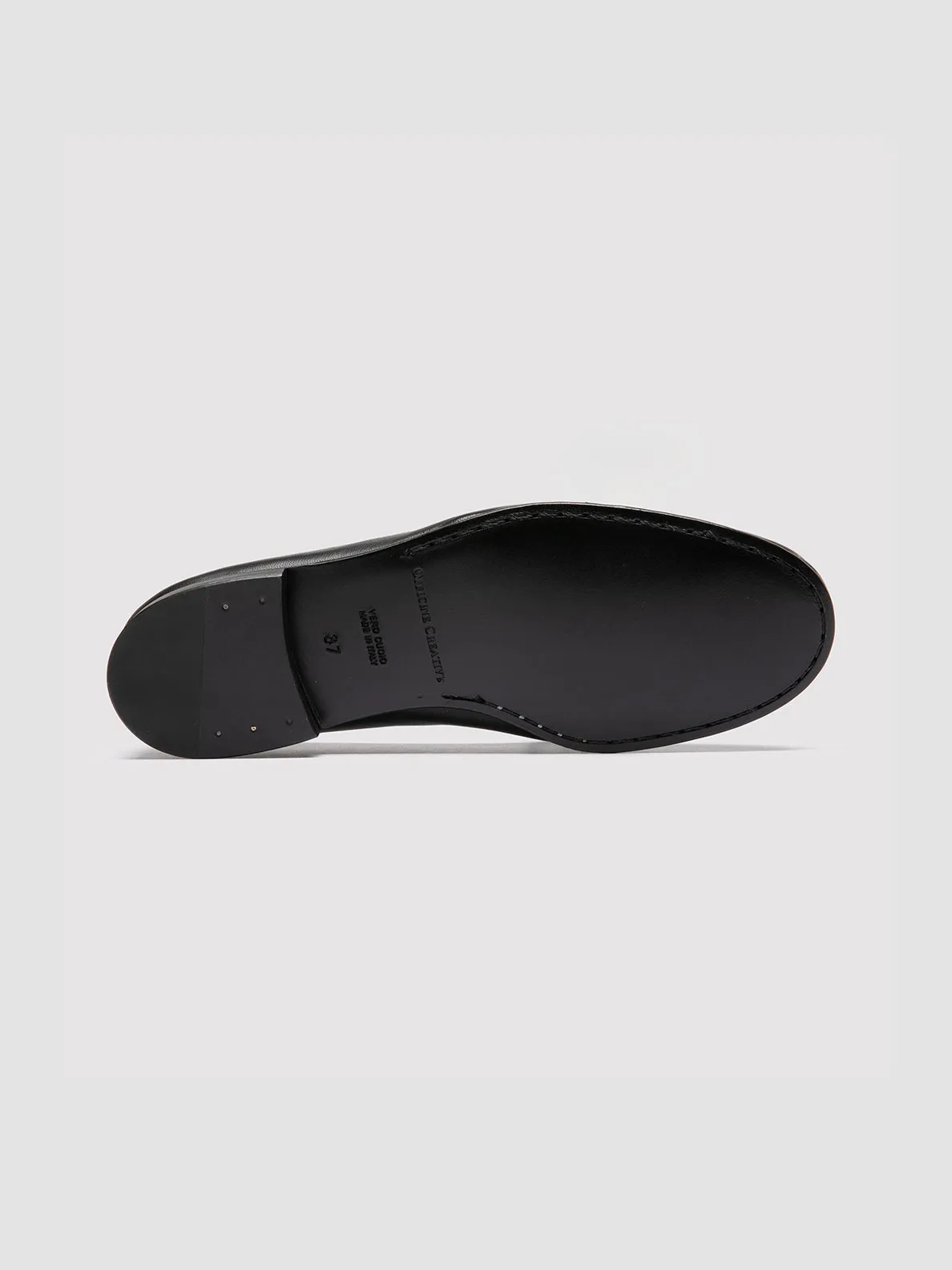 OLIVER 102 - Black Leather Ballerina Shoes Step Fresh
