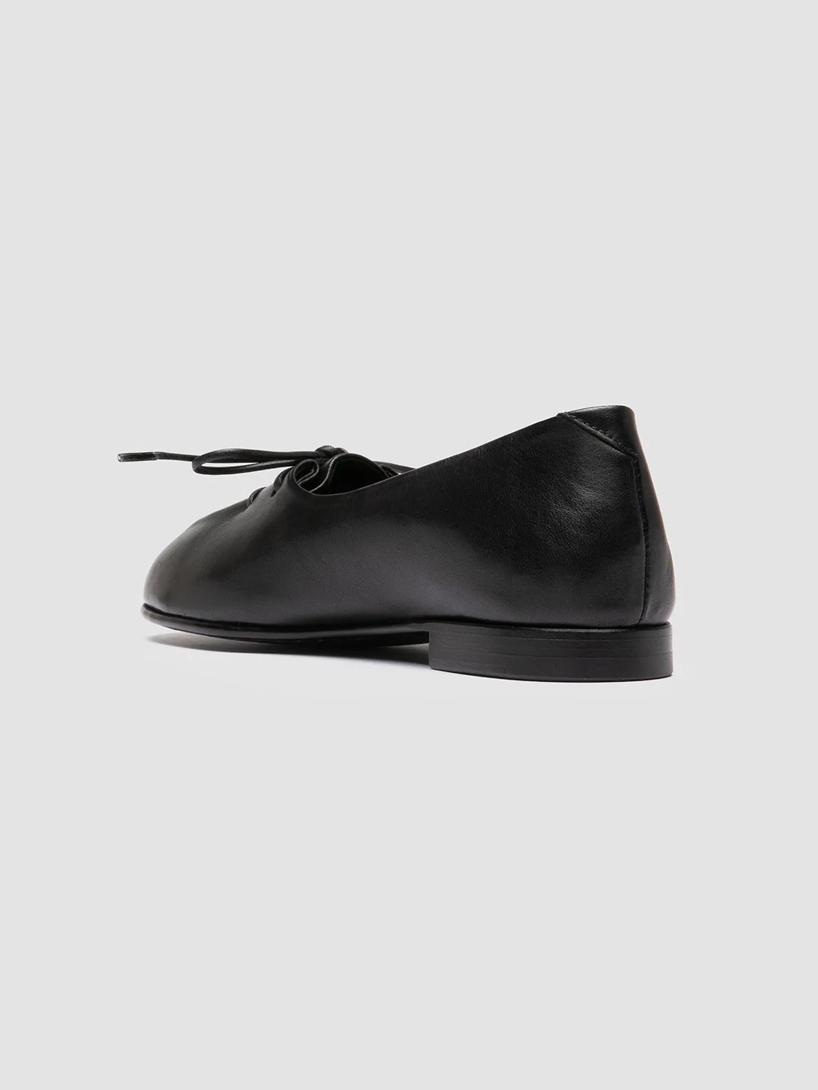 OLIVER 102 - Black Leather Ballerina Shoes All Day Comfort All ages