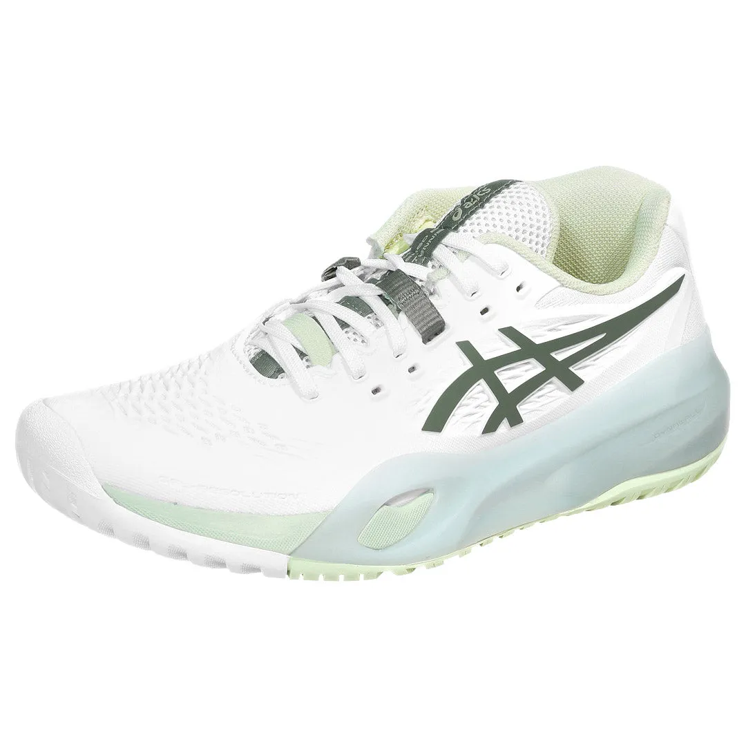 Asics Women's Gel-Resolution X - White/Monument Blue Slim Comfort Easy Motion