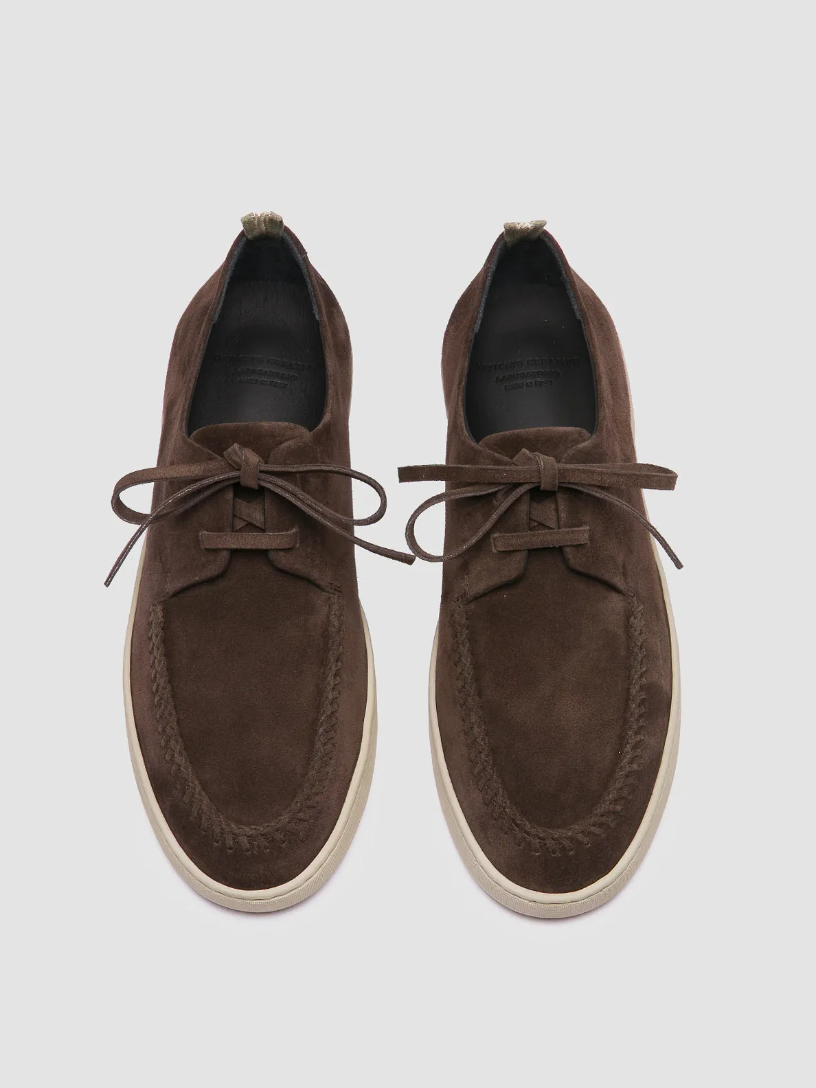 HERBIE 012 - Brown Suede Derby Shoes Leather Walk