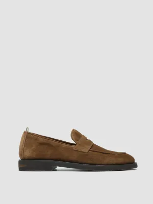 City Drive OPERA FLEXI 101 - Brown Suede Penny Loafers