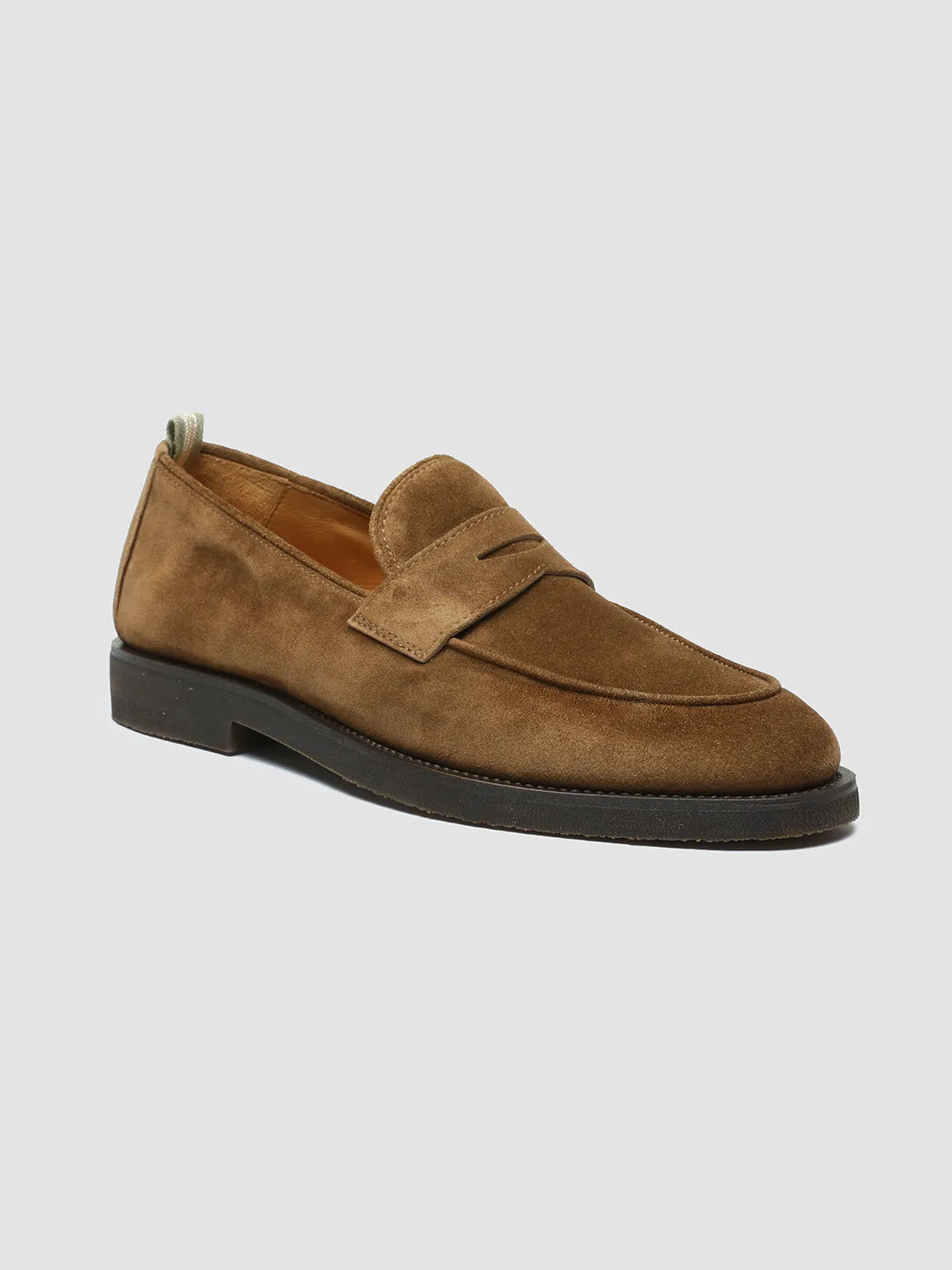 OPERA FLEXI 101 - Brown Suede Penny Loafers Breathable piece Wear Flex