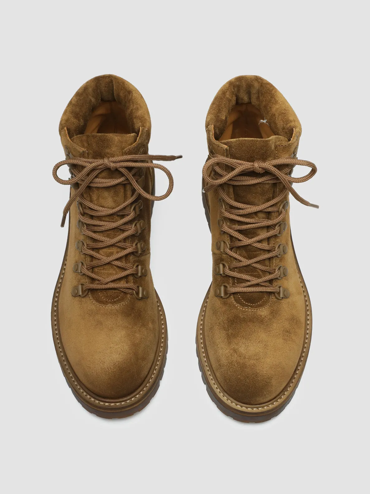 BOSS 003 - Brown Suede Lace Up Boots Speed Flex All-weather shock absorption