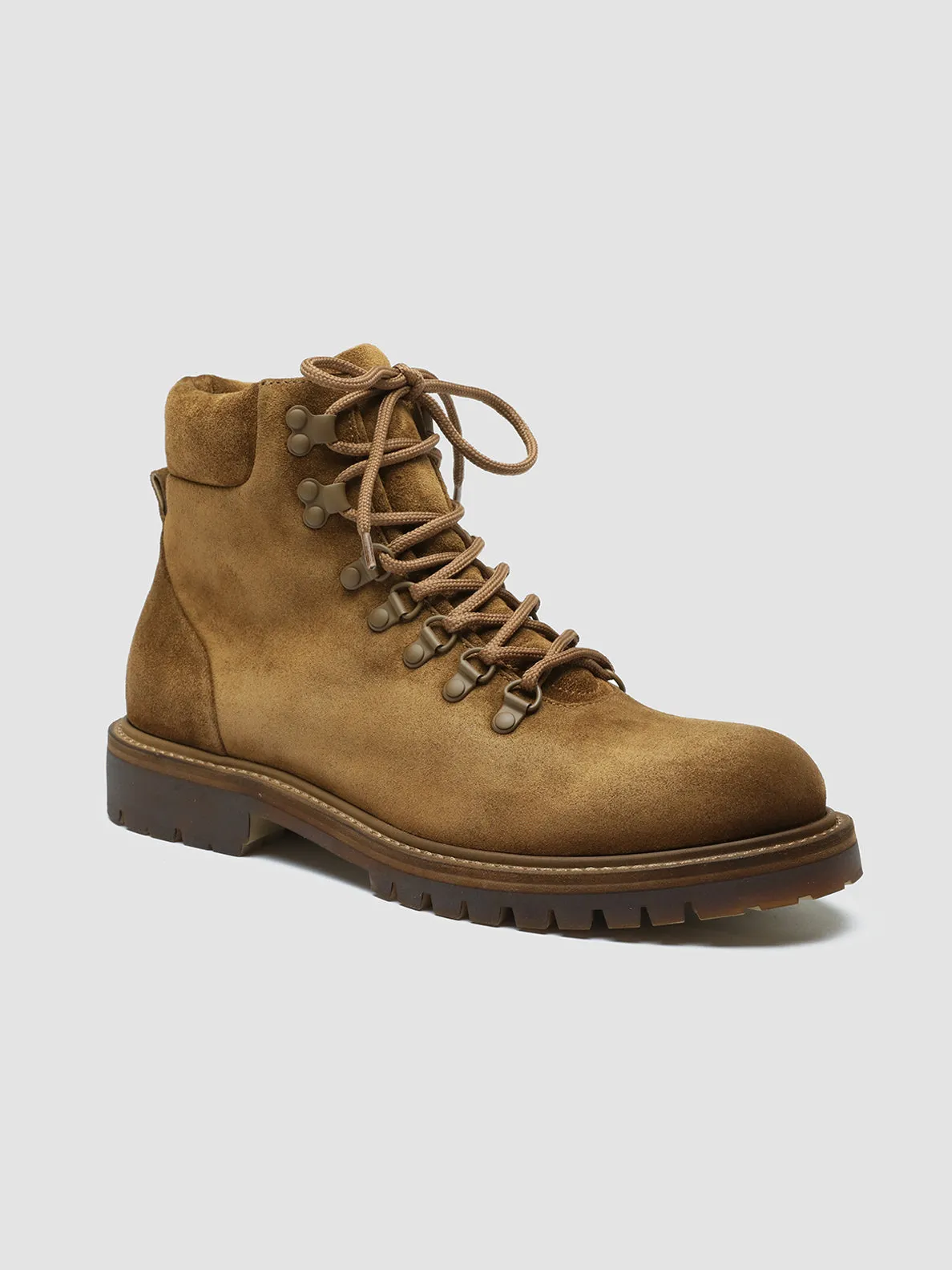 Distinctive flair Refined Look BOSS 003 - Brown Suede Lace Up Boots