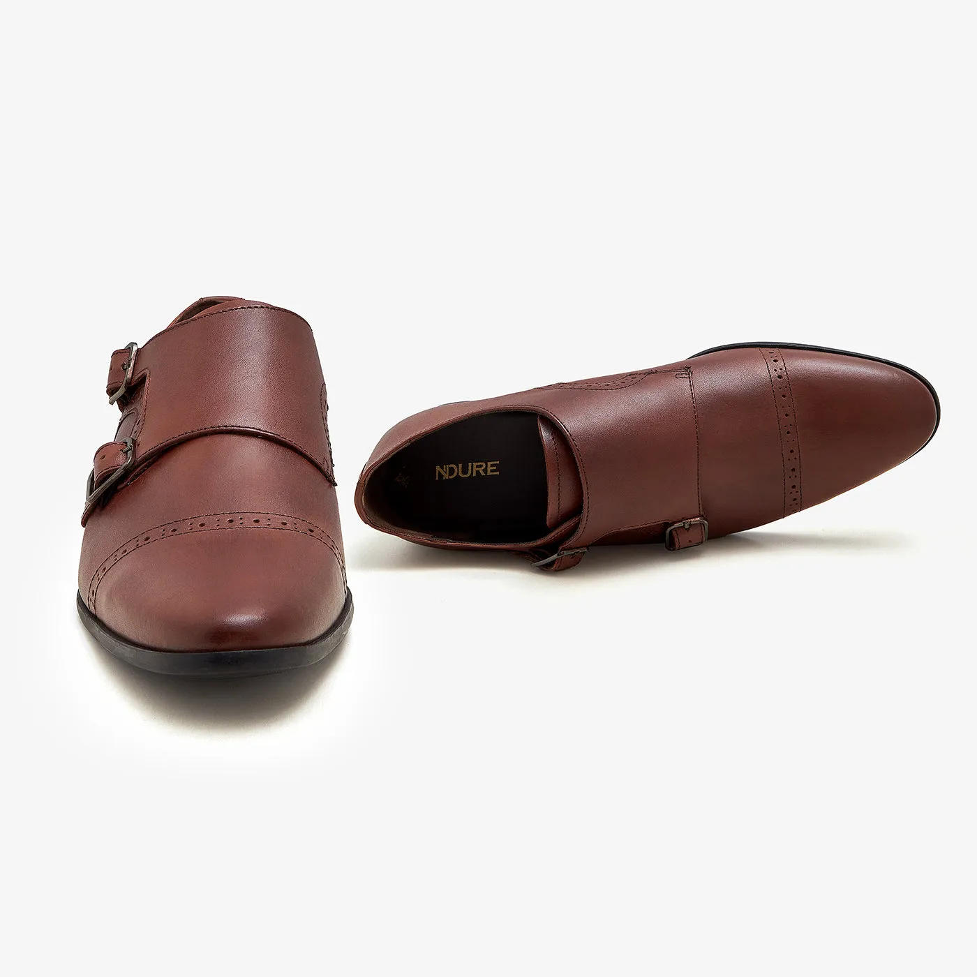 Texture Play Heritage Style Men's Classic Monk Shoes