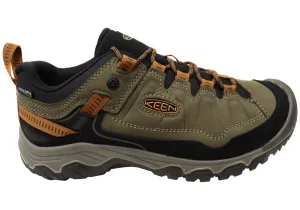 Keen Mens Comfortable Targhee IV Waterproof Wide Fit Hiking Shoes Pearl Shine