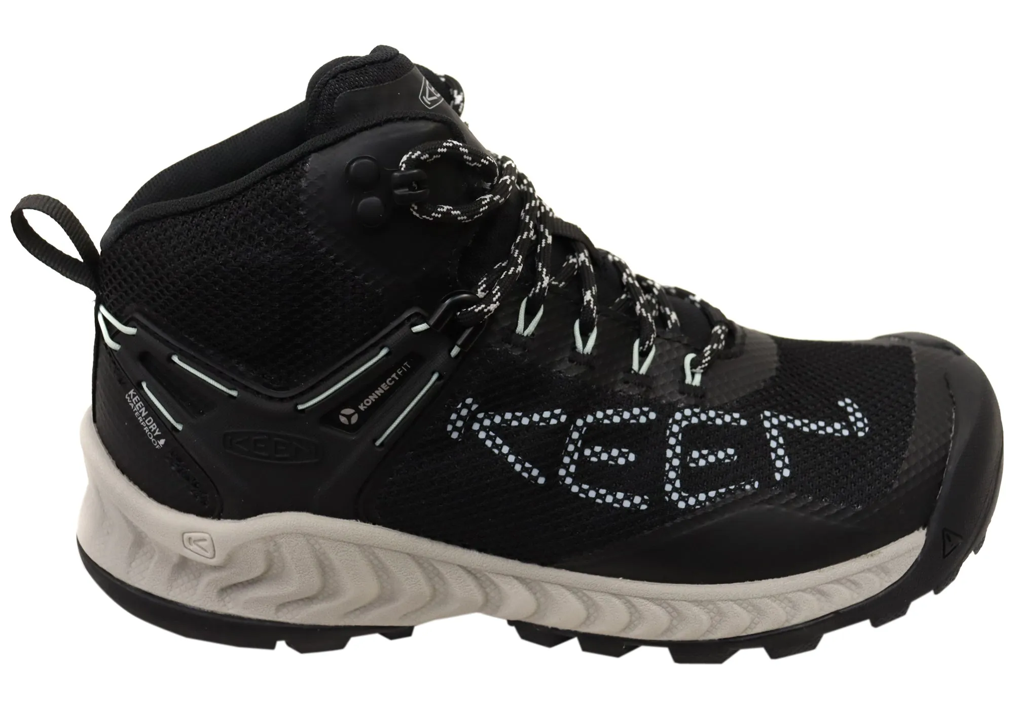 Keen Womens Comfortable Lace Up NXIS EVO Mid Waterproof Boots French Soft