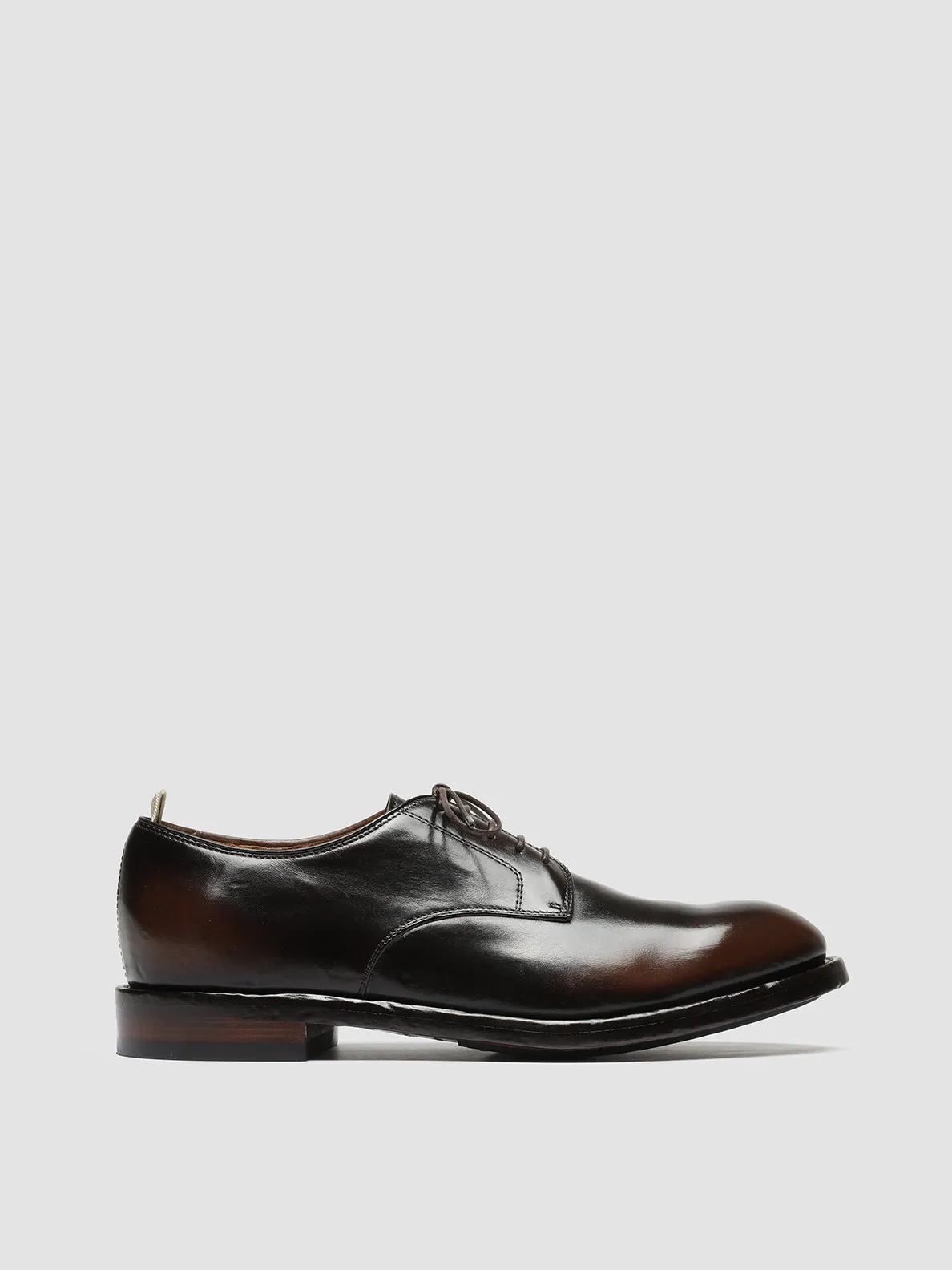 All-Day Lightweight Comfort city shoes TEMPLE 018 - Brown Leather Derby Shoes