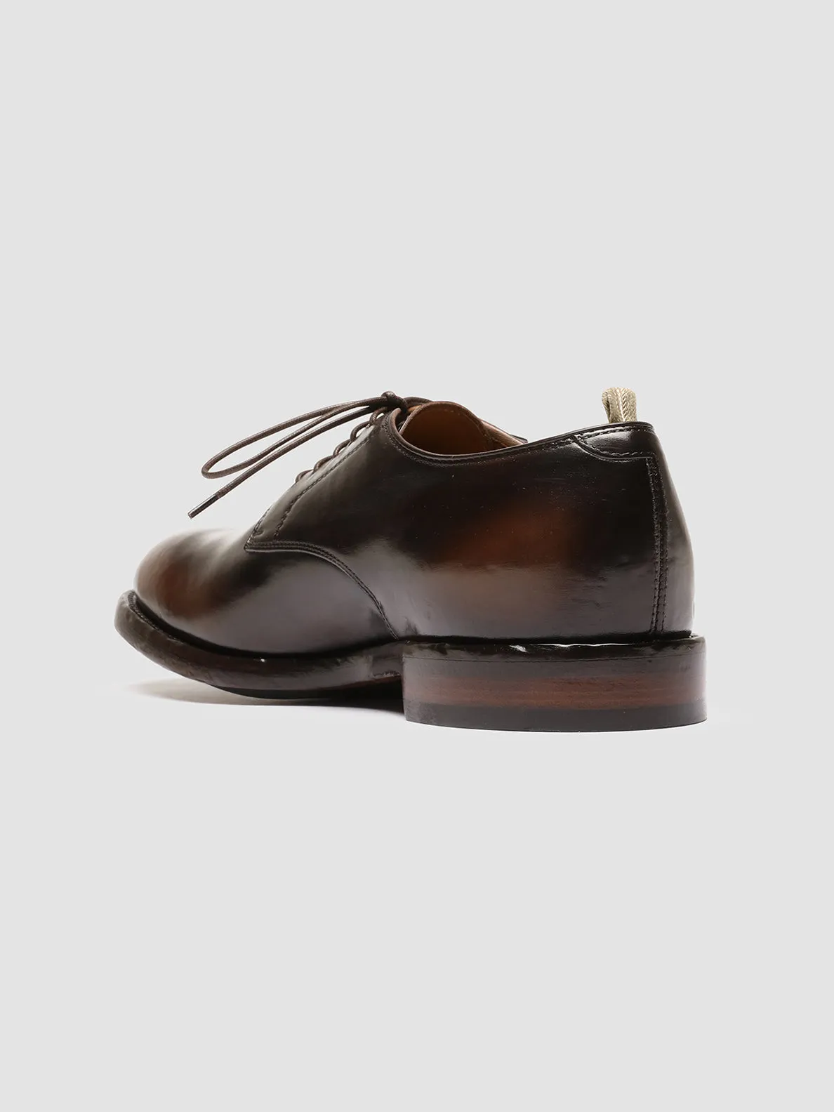 Modern Dress TEMPLE 018 - Brown Leather Derby Shoes