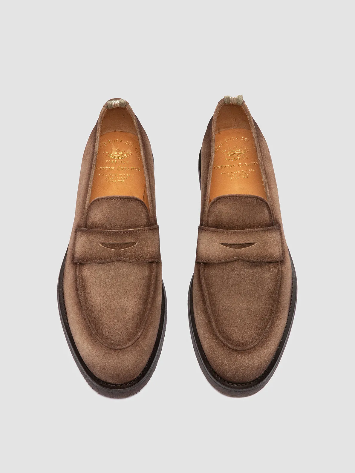 Bold Pattern Go Anywhere OPERA FLEXI 101 - Brown Suede Penny Loafers