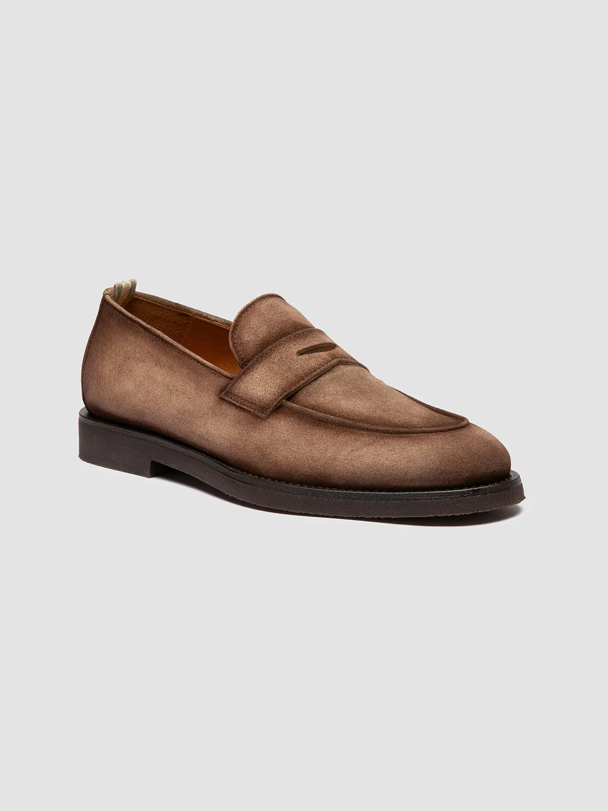 Durable ease OPERA FLEXI 101 - Brown Suede Penny Loafers
