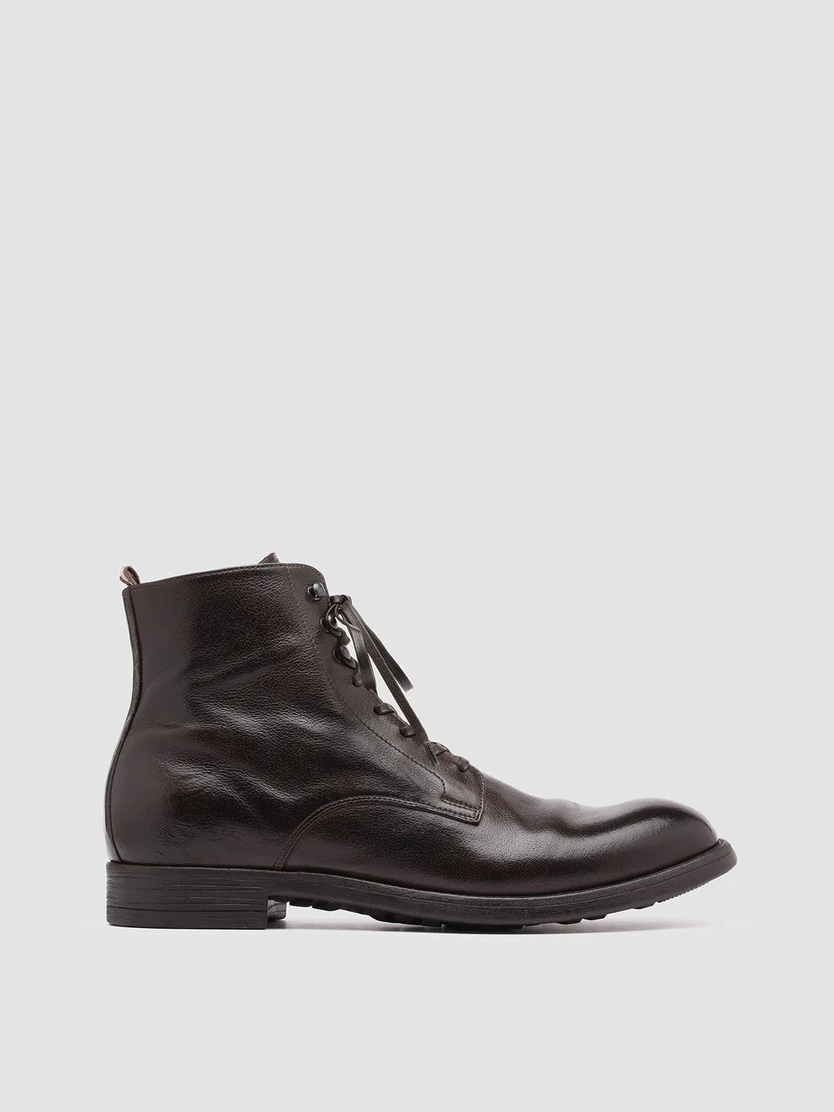 CHRONICLE 004 - Brown Leather Ankle Boots Shape Hold