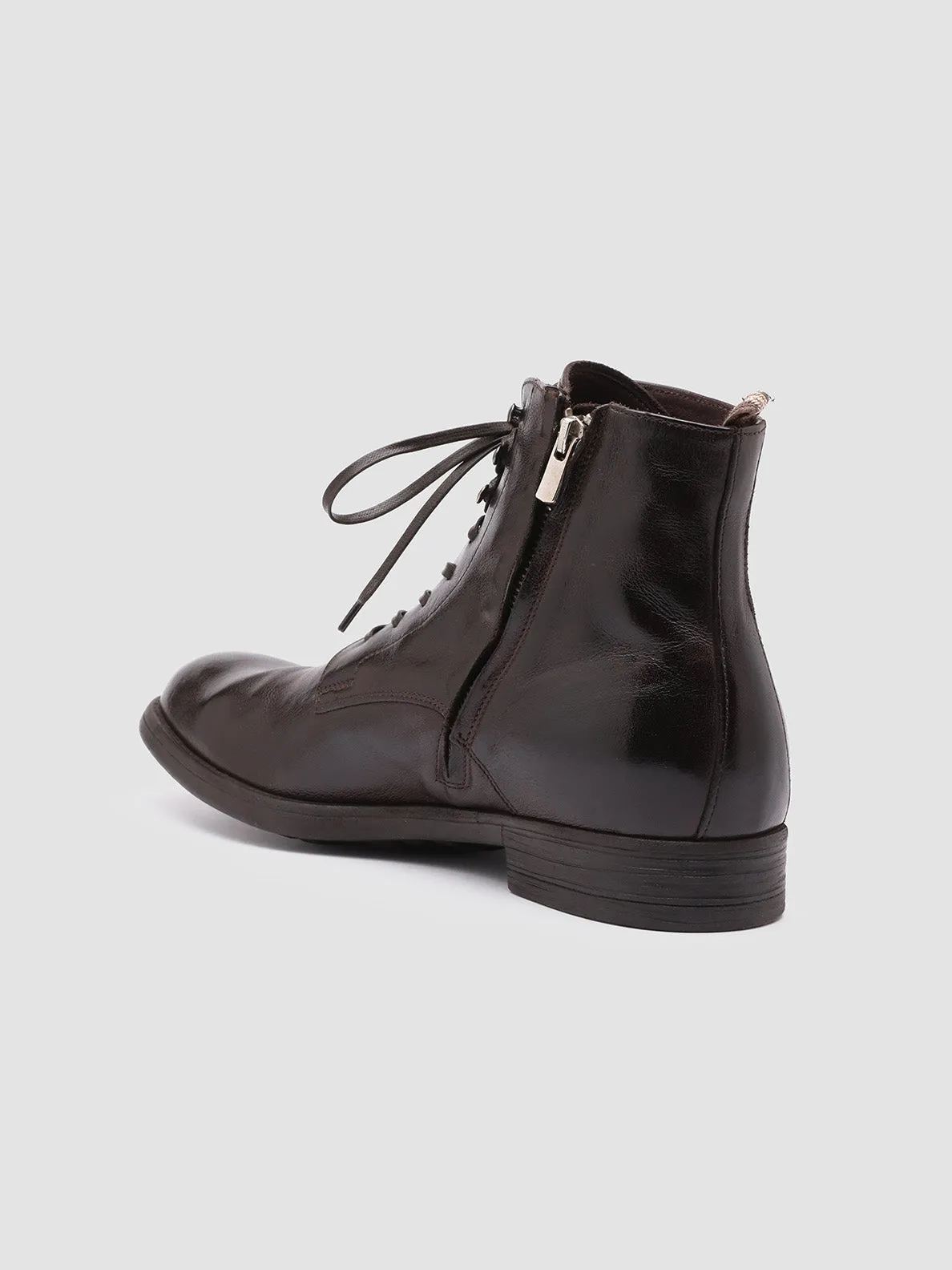 CHRONICLE 004 - Brown Leather Ankle Boots All-Weather Comfort Running Vibe