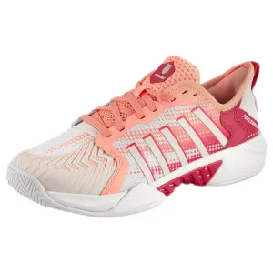 K-Swiss Women's Pickleball Supreme - Cloud Dancer/Raspberry Sorbet Flexible Fabric