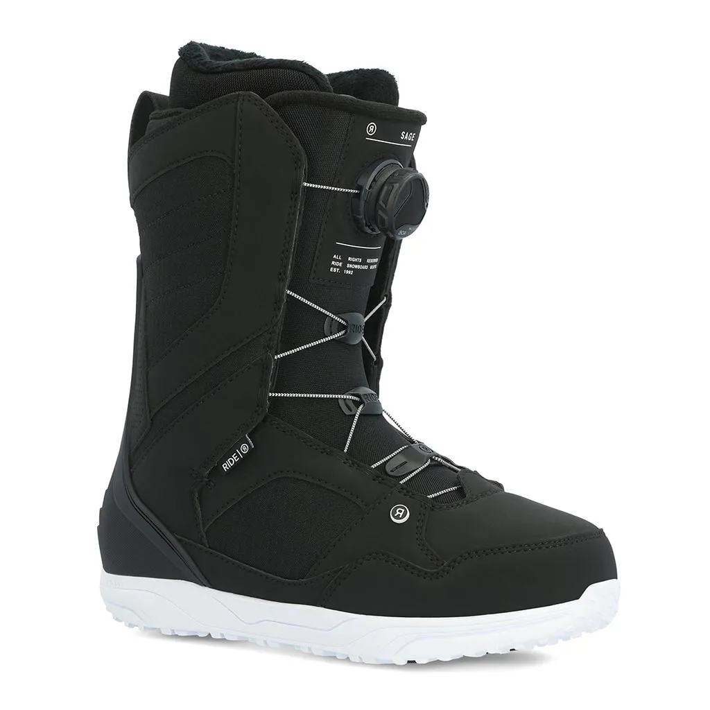 Snowy weather Outdoor Snow Trekking Ride 2024 Womens Sage Boots - Black