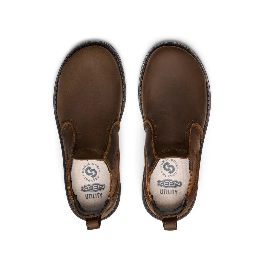 Moisture wicking Women's San Jose Chelsea 90?? Heel Boot (Aluminum Toe)  |  Cascade Brown/Black