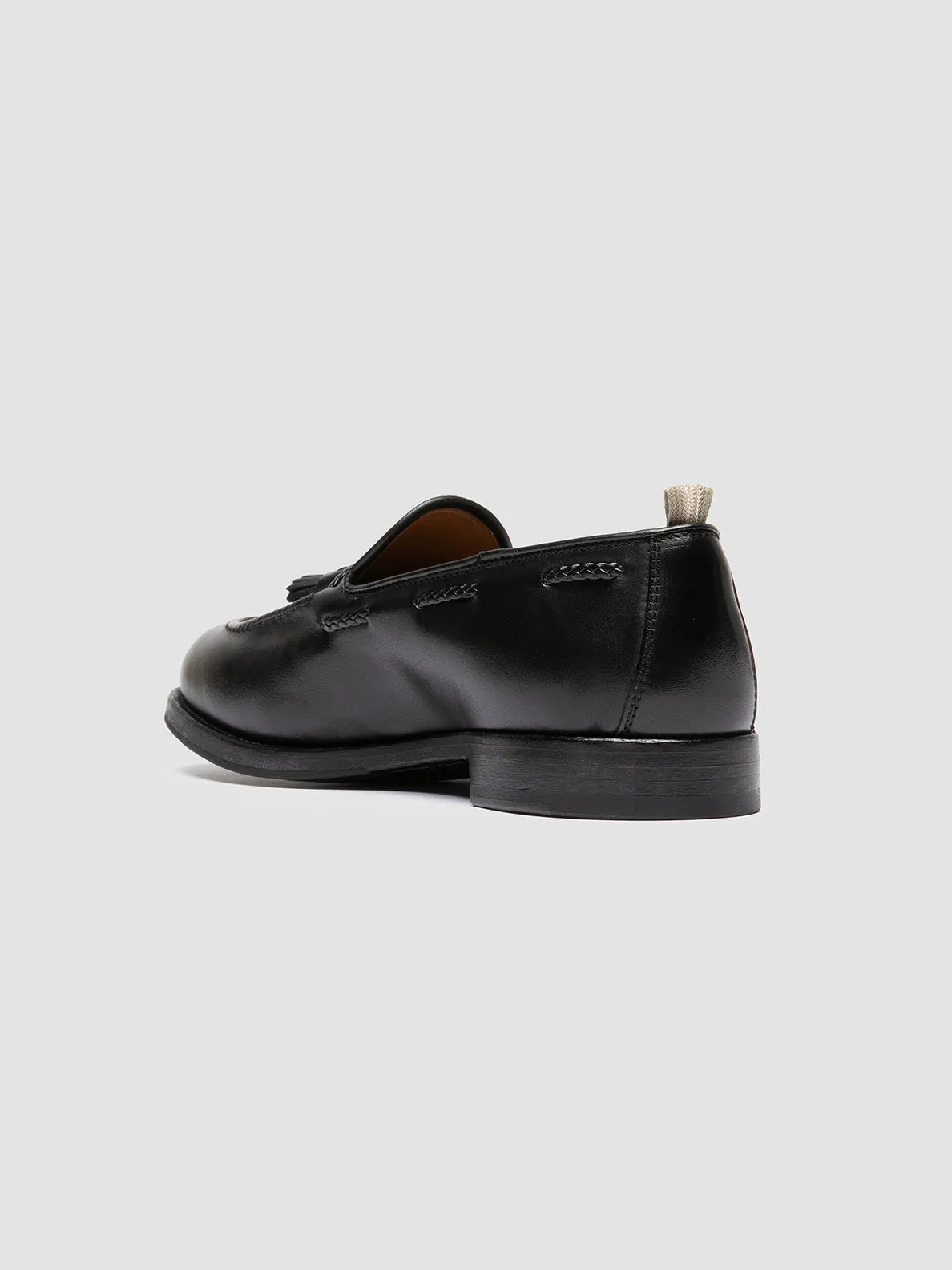 All-day lining IVIES 002 - Black Leather Tassel Loafers