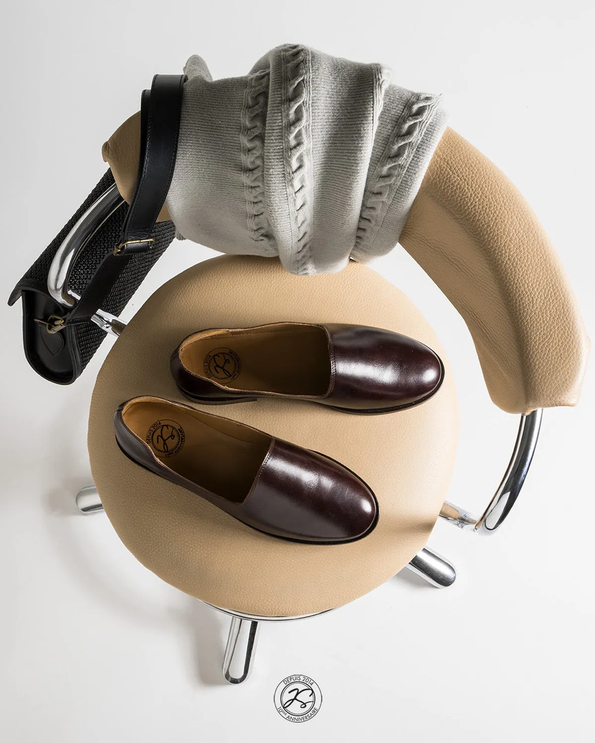 SLIM DARK BROWN LEATHER Date Ready Night Market