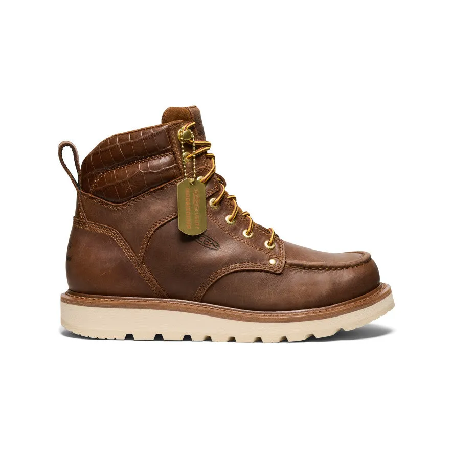 Mixed Textures Men's Cincinnati 6" Boot (Soft Toe) x Noon Goons   |  Leather Brown/Off White