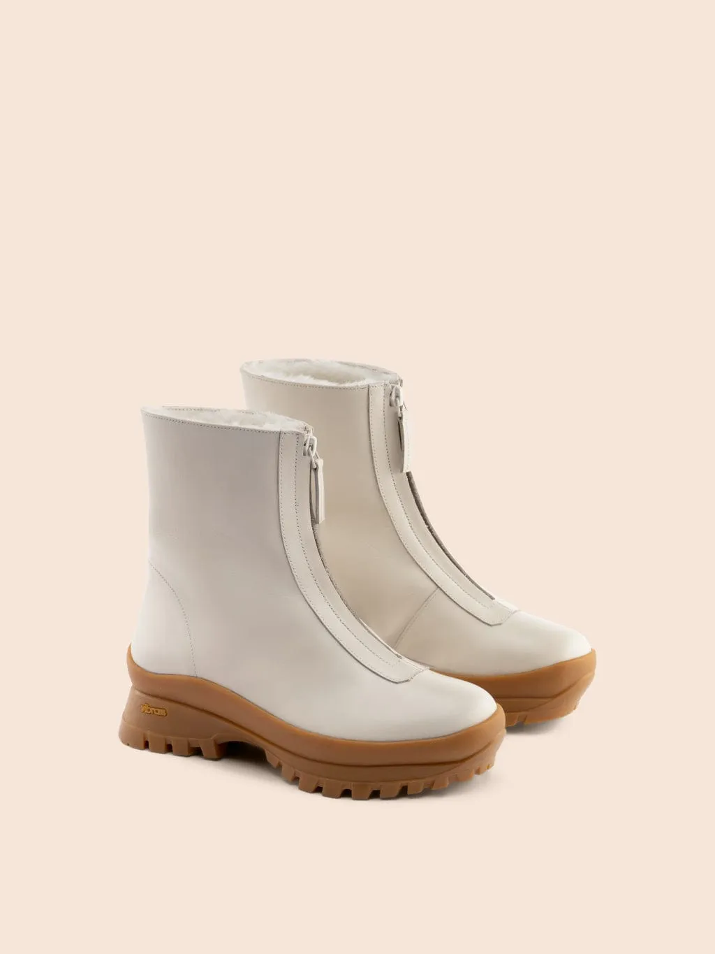 Estrella Cream Lined Boot Canvas Upper Soft Support