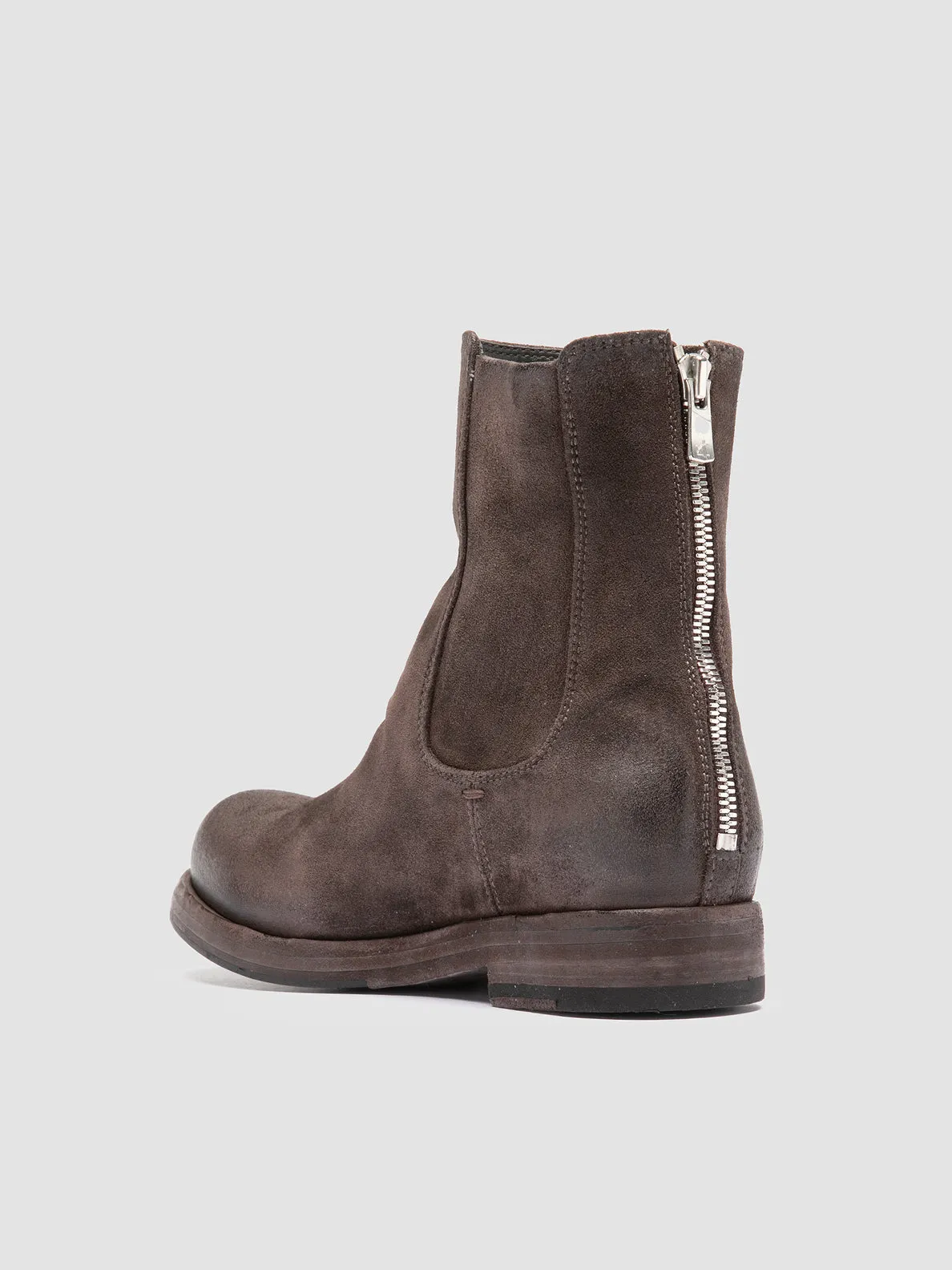 Clear Run BULLA DD 304 - Taupe Suede Zipped Boots