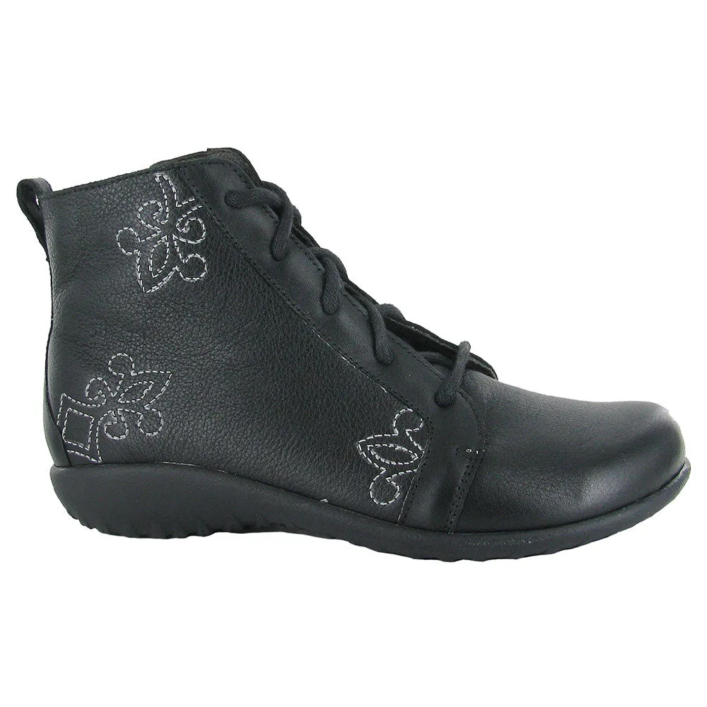 Comfortable Touch Manga Embroidered Lace Up Bootie (11024)