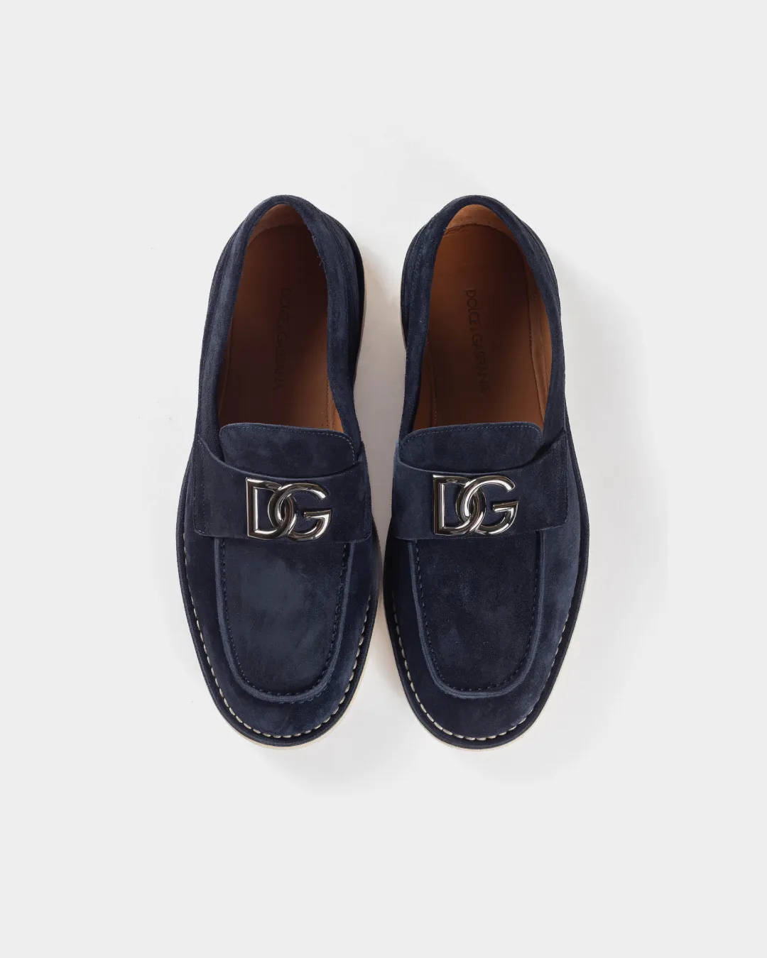 running in a softball field area shoes Quiet Dolce & Gabbana Florio Suede Loafers In Two Colors