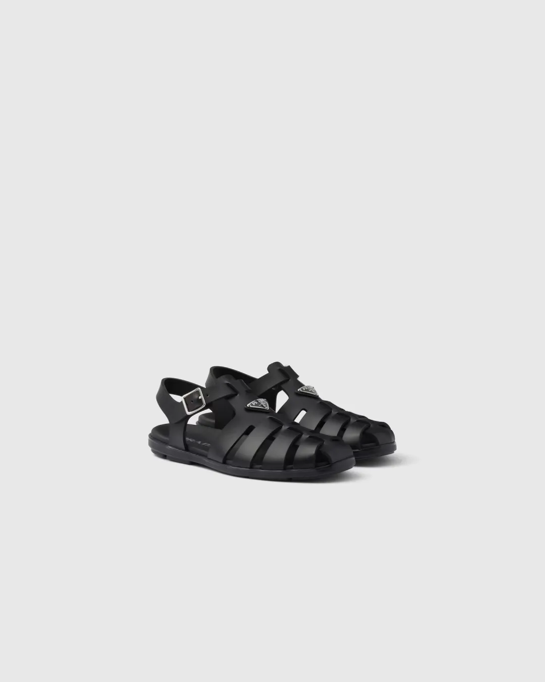 Easy Glide summer - appropriate Prada Rubber Fisherman Sandals