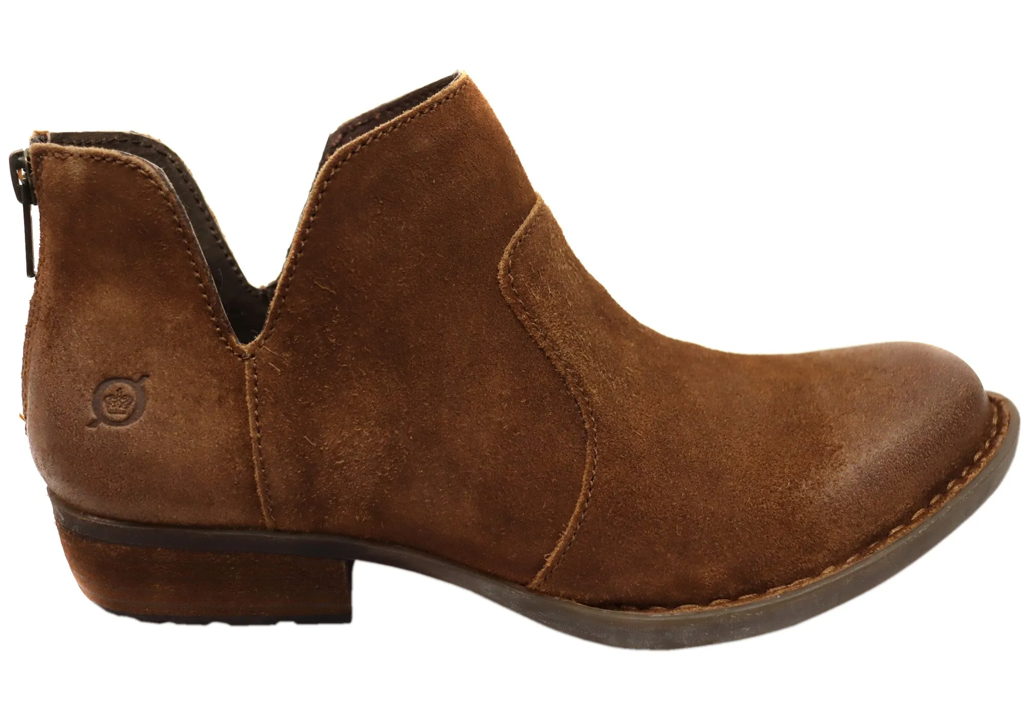 Born Kerri Womens Comfortable Leather Low Heel Ankle Boots school students' loafers Upgraded wear