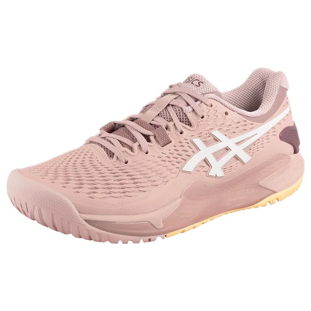 Asics Women's Gel-Resolution 9 - D Width - Watershed Rose/White Urban Minimal Step Cushion