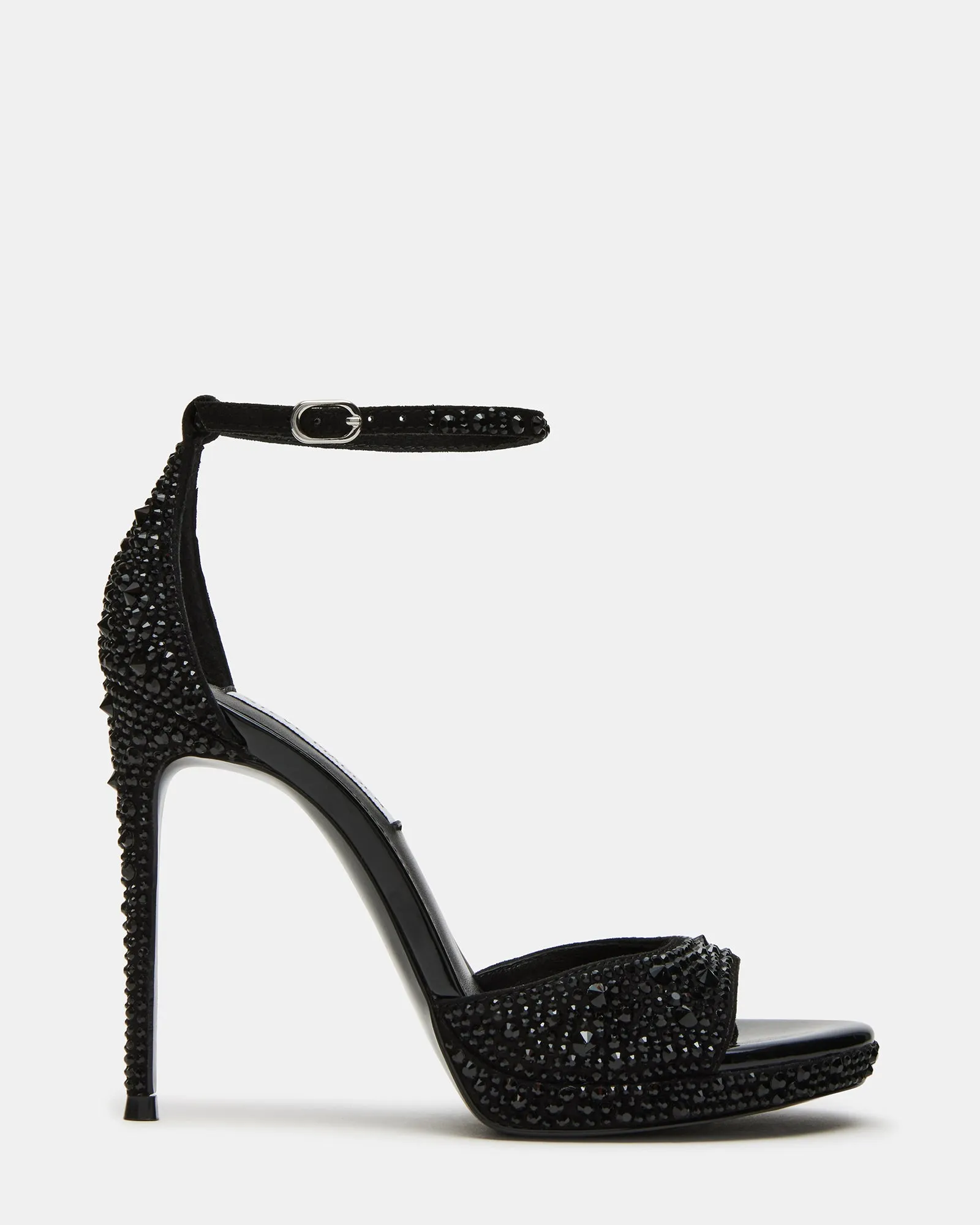 WILEY BLACK RHINESTONES Elegant Slip-On Heels Smart Office Shoes