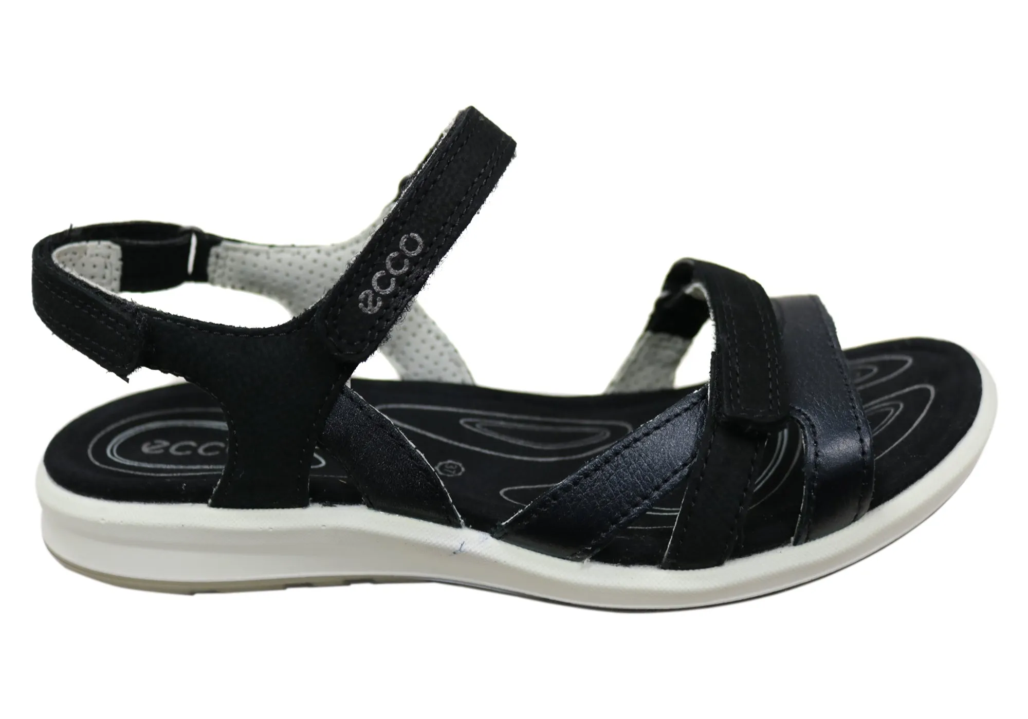 ECCO Womens Cruise II Comfortable Leather Sandals Early Jog Quick Flow