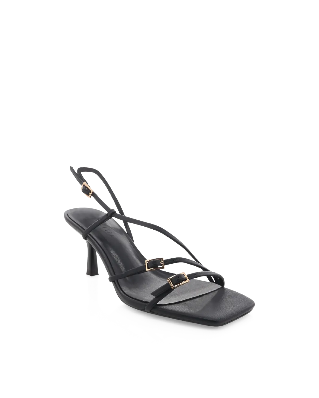 Bold Open Toe Heels TOSHIE - BLACK