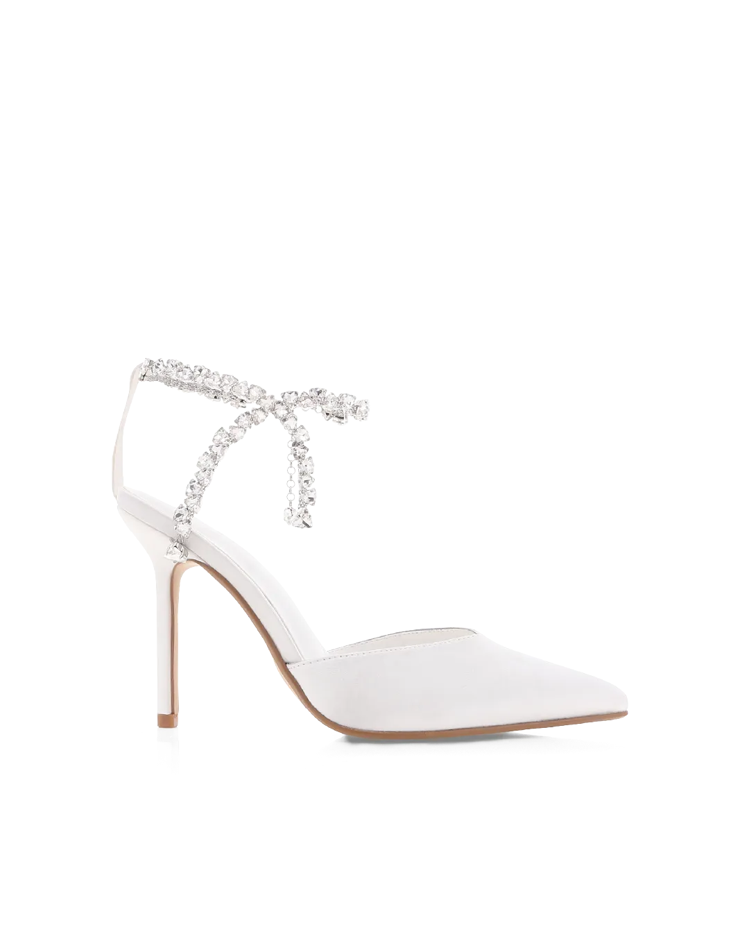 Bridal Footwear with Style QARA - WHITE SATIN