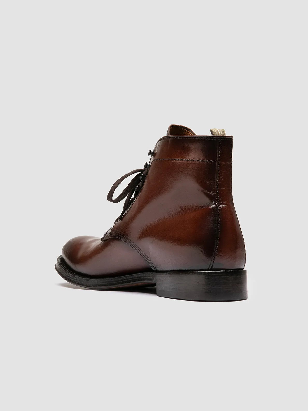 Go Fast Flex Step ADMIRAL 004 - Brown Leather Lace-up Boots