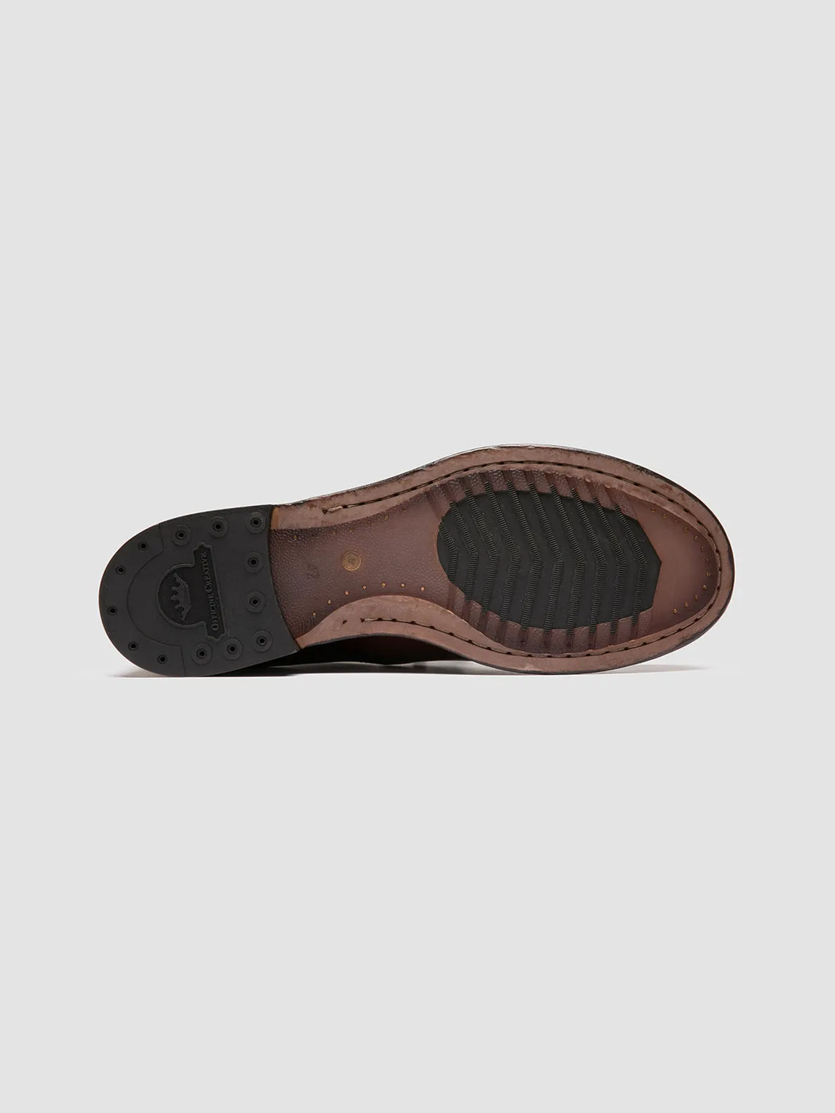 ADMIRAL 004 - Brown Leather Lace-up Boots Built-in silhouette