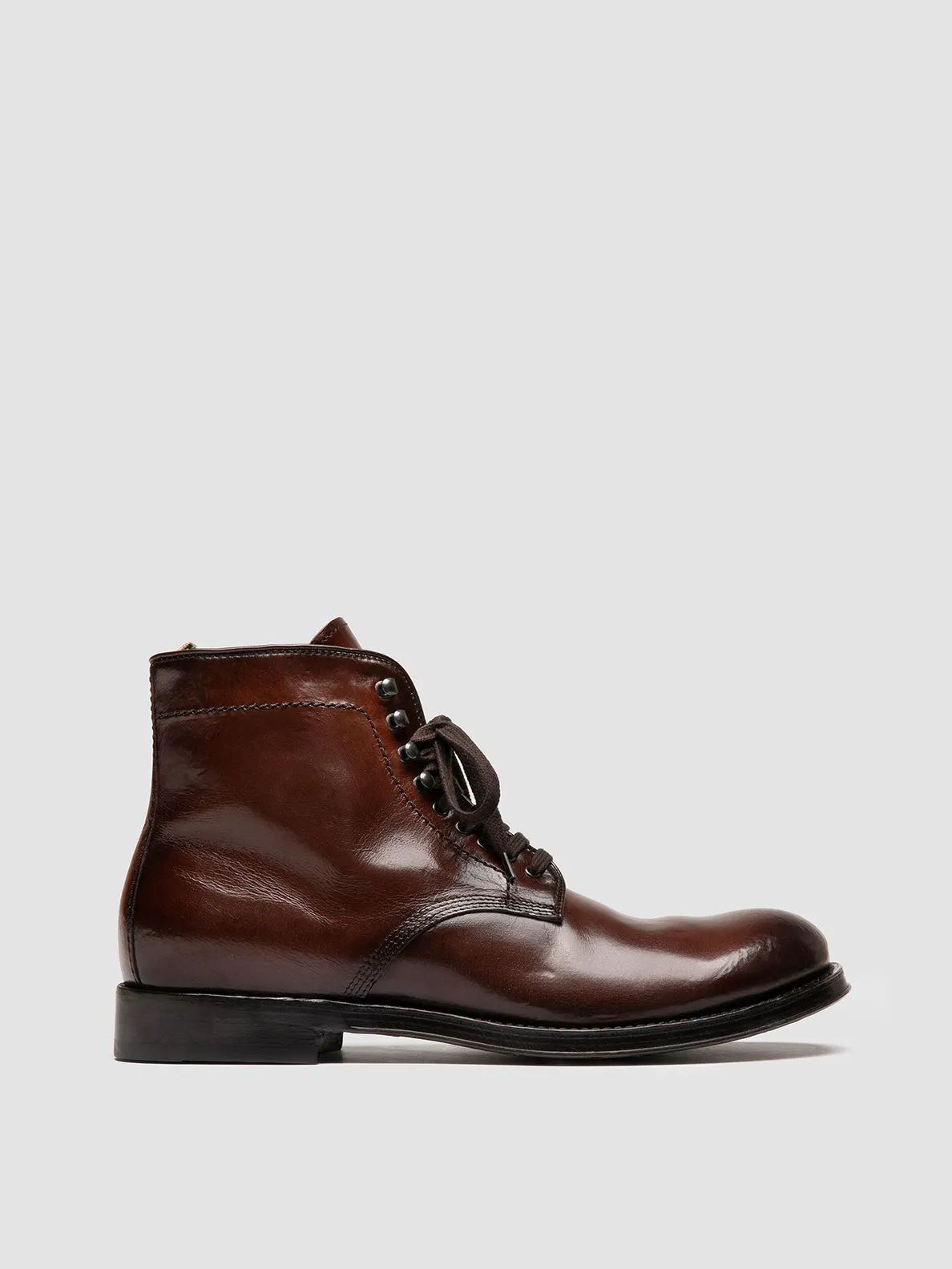 Sporty lining ADMIRAL 004 - Brown Leather Lace-up Boots