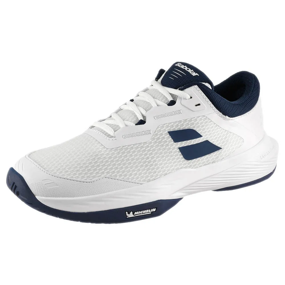 Babolat Men's SFX 4 - White/Estate Blue Soft Leather Iconic look