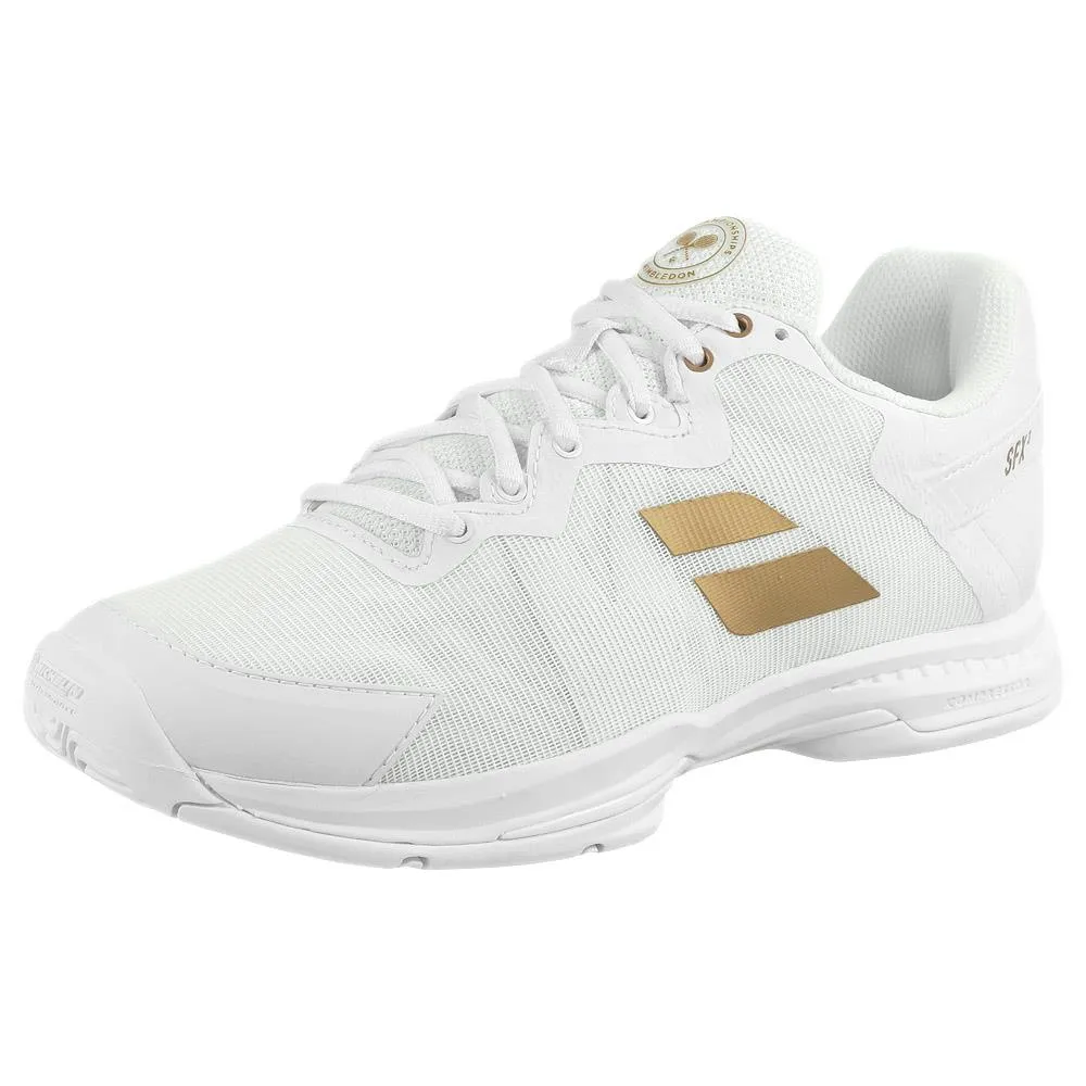 Calm Tones Babolat Women's SFX 3 - AC - Wimbledon - White/Gold