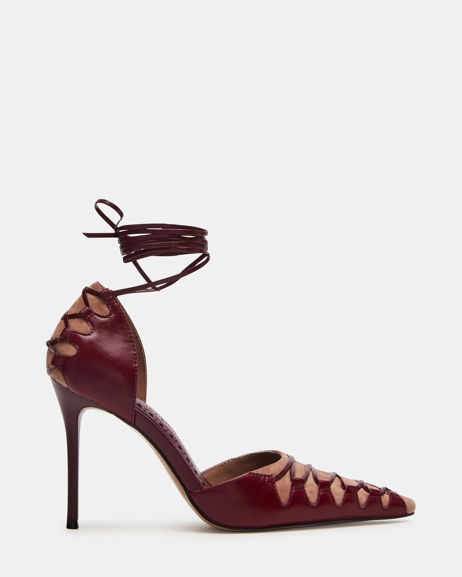 Luxury Pumps for Weddings Soft Cushion Heels DANGER BURGUNDY MULTI