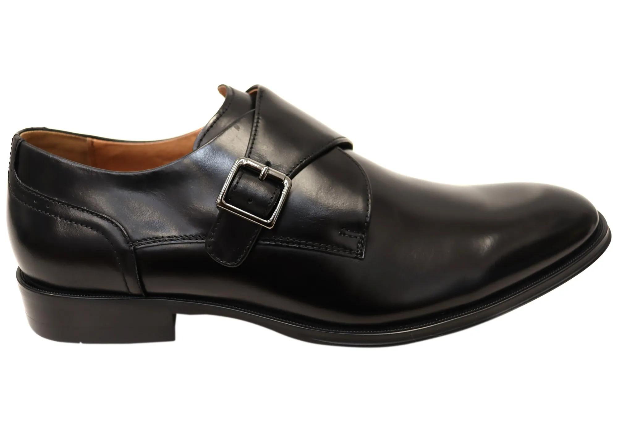 Florsheim Mens Sentinel Monk EE Extra Wide Comfort Leather Dress Shoes Kind Step