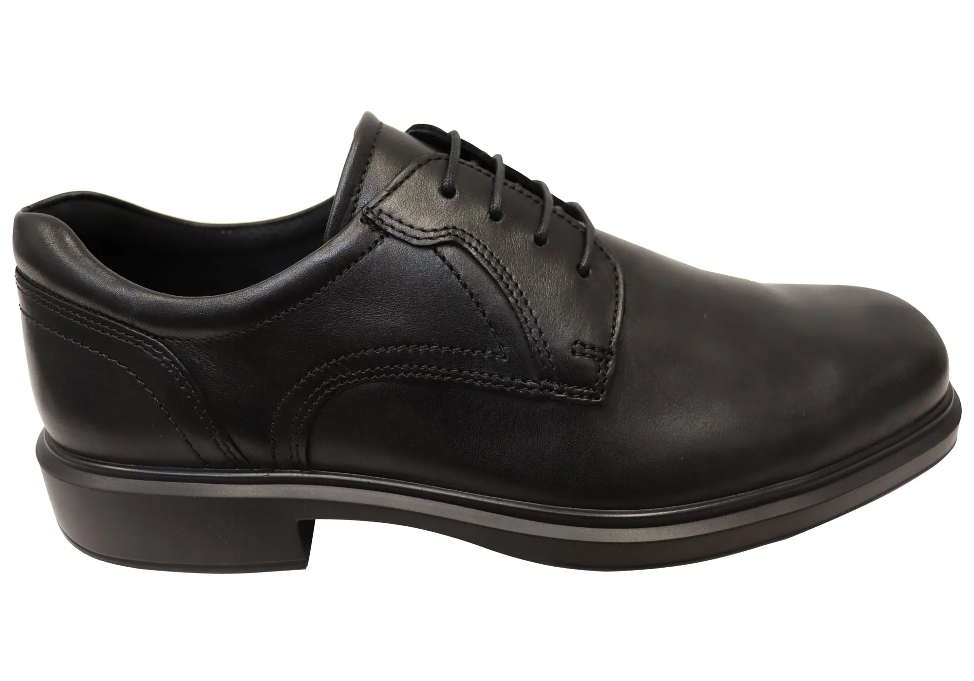 ECCO Mens Helsinki 2 Mens Plain Derby Comfortable Leather Dress Shoes Action Fast