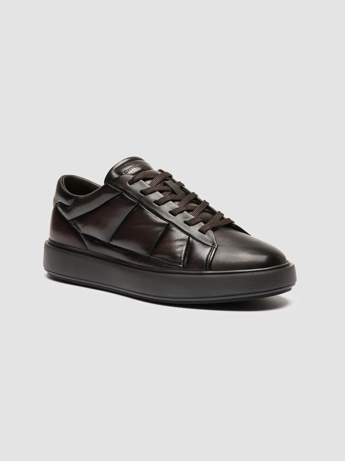LEISURE 003 - Brown Leather Sneakers Trail Ready Relaxed grip
