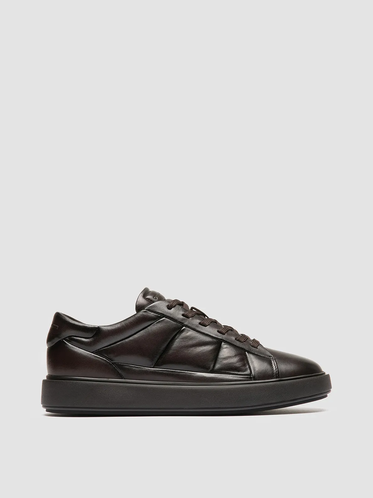 LEISURE 003 - Brown Leather Sneakers Training Sessions All-day Traction