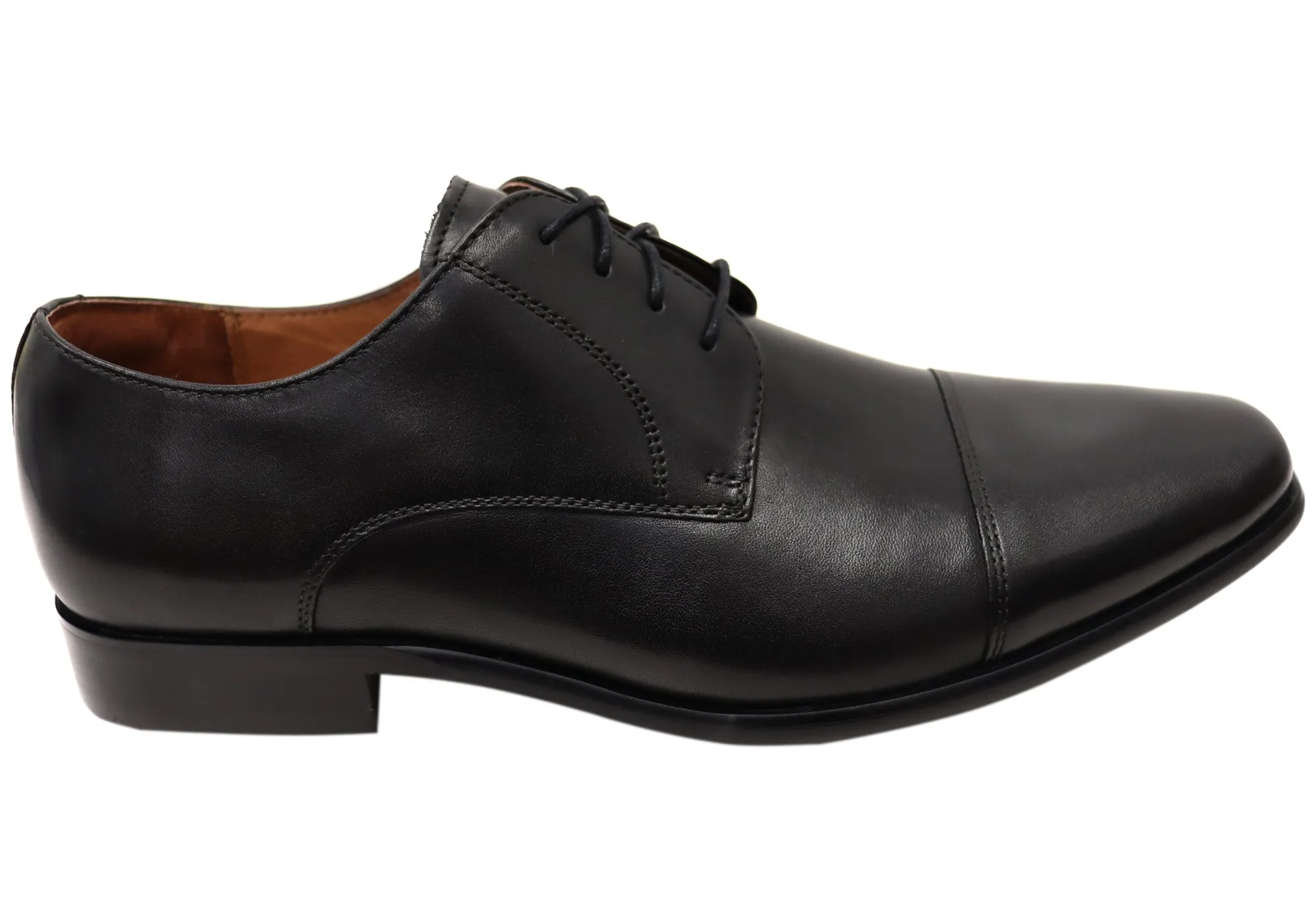 Mesh Upper Fresh Tone Florsheim Mens Cross Cap Toe Derby EE Extra Wide Leather Dress Shoes