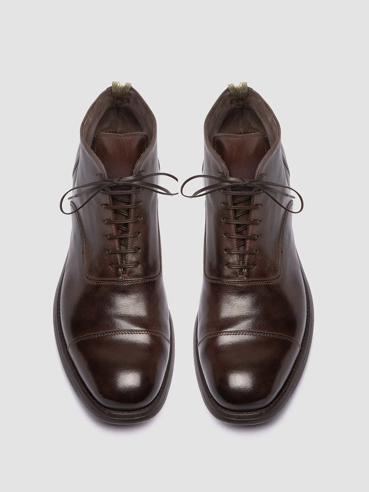Easy Walk High Ankle CHRONICLE 057 - Brown Leather Lace Up Boots